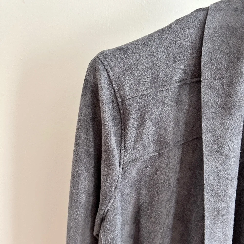 • BLANKNYC • Drape Front Faux Suede Jacket